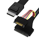 Oculink SFF-8611转SFF-8639+15P SATA 效劳器阵列卡数据线